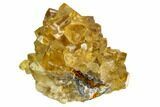 Lustrous Yellow Calcite Crystal Cluster - Fluorescent! #125324-2